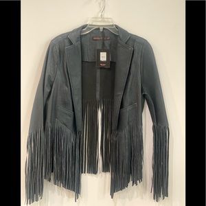 Kate Moss for TOPSHOP Fringed Leather Jacket!